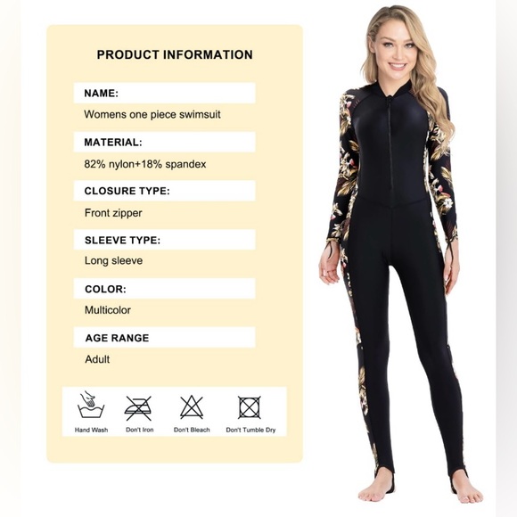 NEW DEHAI Dive Skins Thin Wetsuit Dive Suit Rash Guard Long Sleeve UV Women’s L - Picture 4 of 12